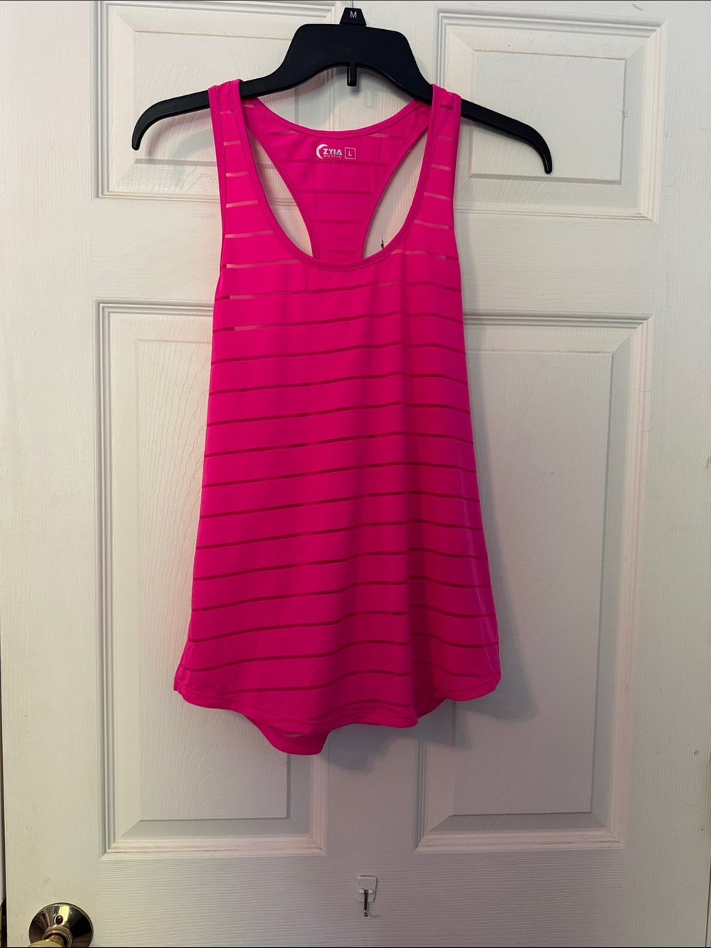 ZYIA Hot Pink Striped Racerback Tank